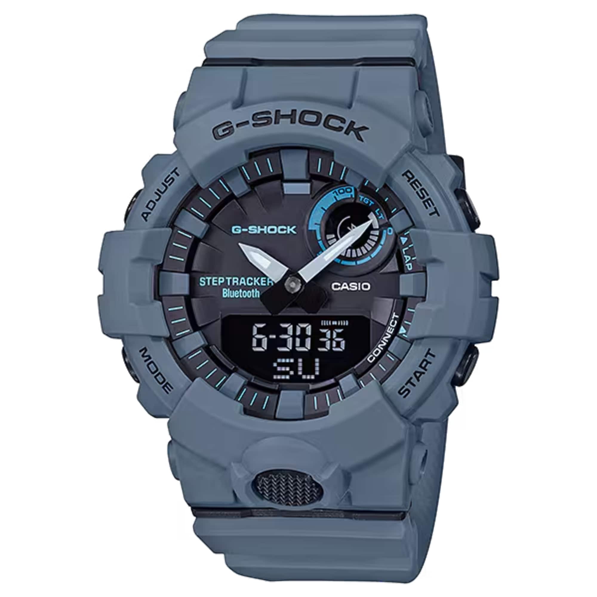 Casio - Men's G-Shock Blue Bluetooth Fitness Sports Watch - GBA-800UC-2A - Gray