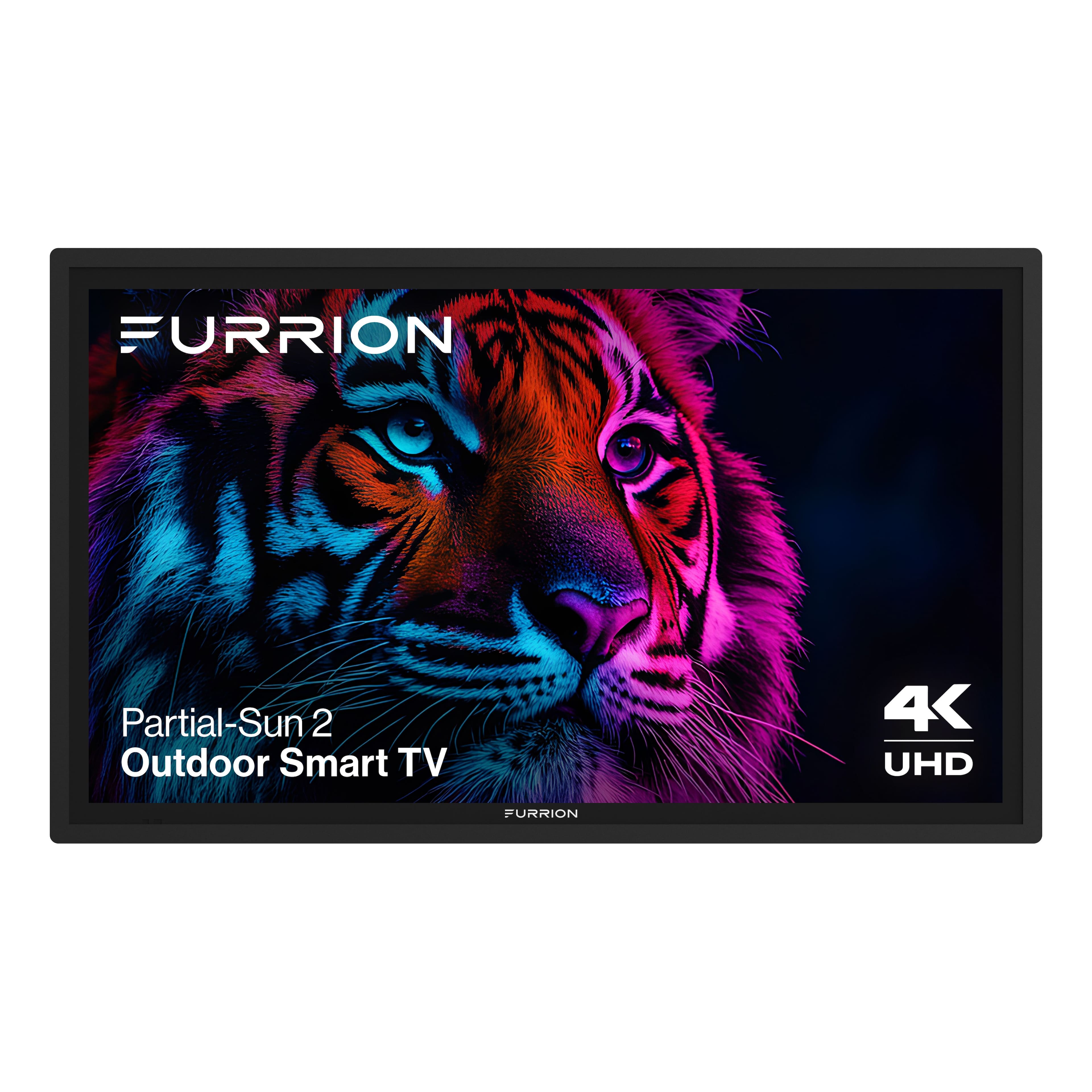 Furrion - Aurora 65" Partial-Sun 2 Outdoor Smart 4K LED Impact-Resistant Screen WiFi-Boosting Antennas 750 Nit