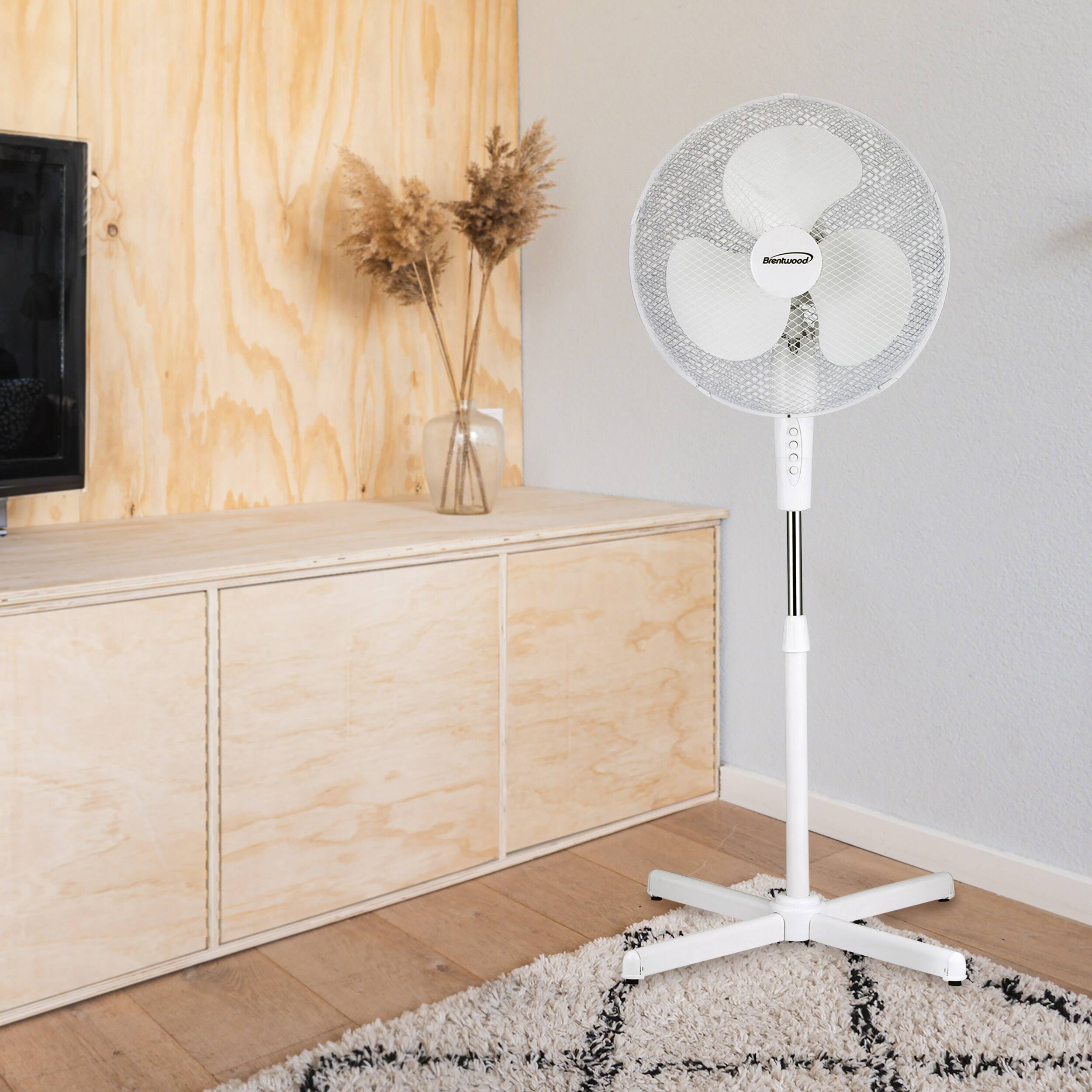 Alt View 5. Kool Zone - Kool Zone 16" Oscillating Fan- White - White.