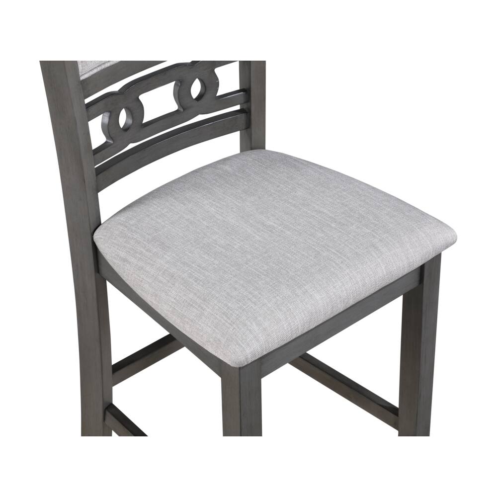 Alt View 2. New Classic Furniture - Furniture Gia Solid Wood Counter Chairs in Gray (Set of 2) - Gray.
