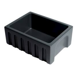 Alfi - 24" Matte Reversible Smooth / Fluted Single Bowl Fireclay Farm Sink - Black