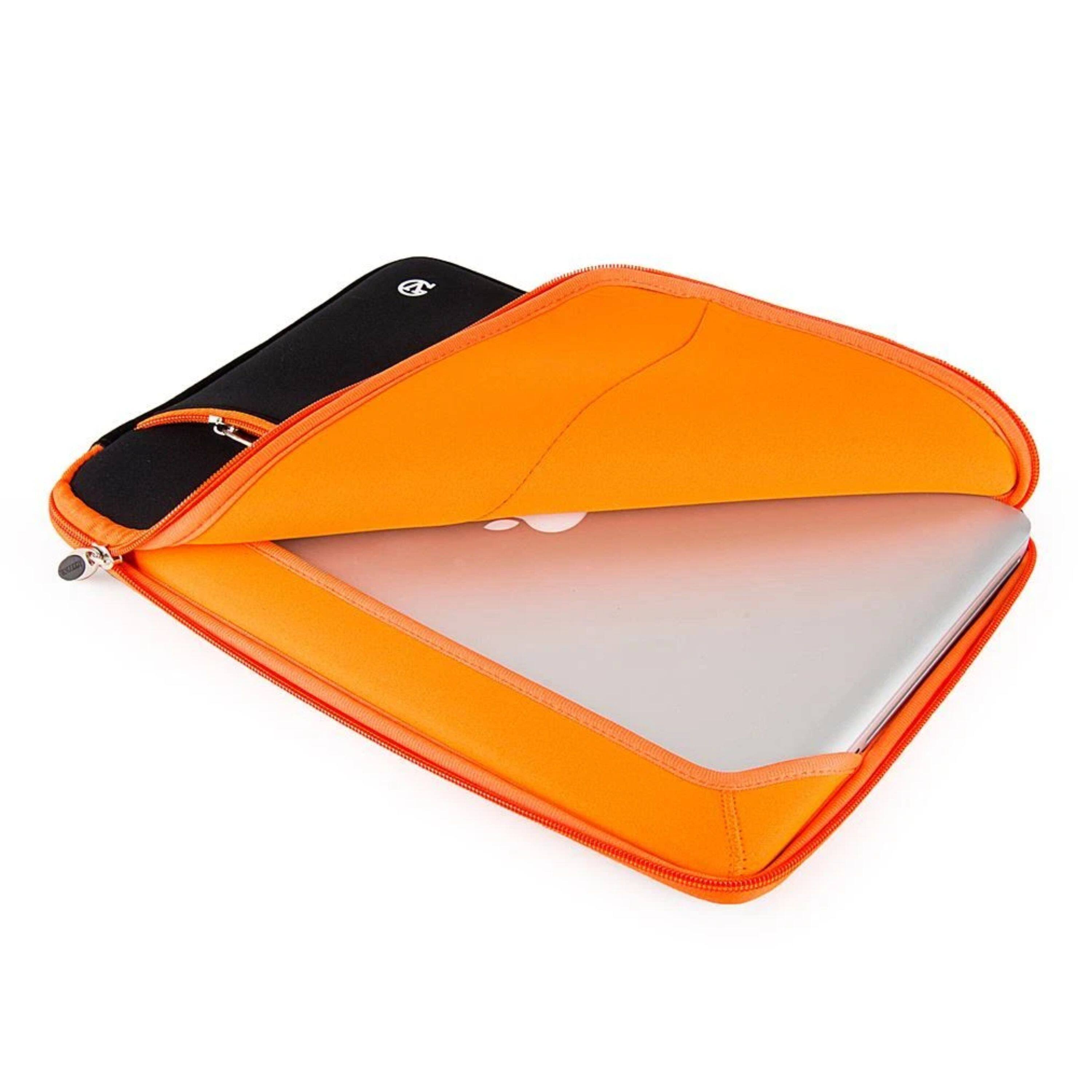 Back. Kitcheniva - Neoprene Laptop Sleeve Case Bag For 17" Laptop Black/Orange - Black/Orange.