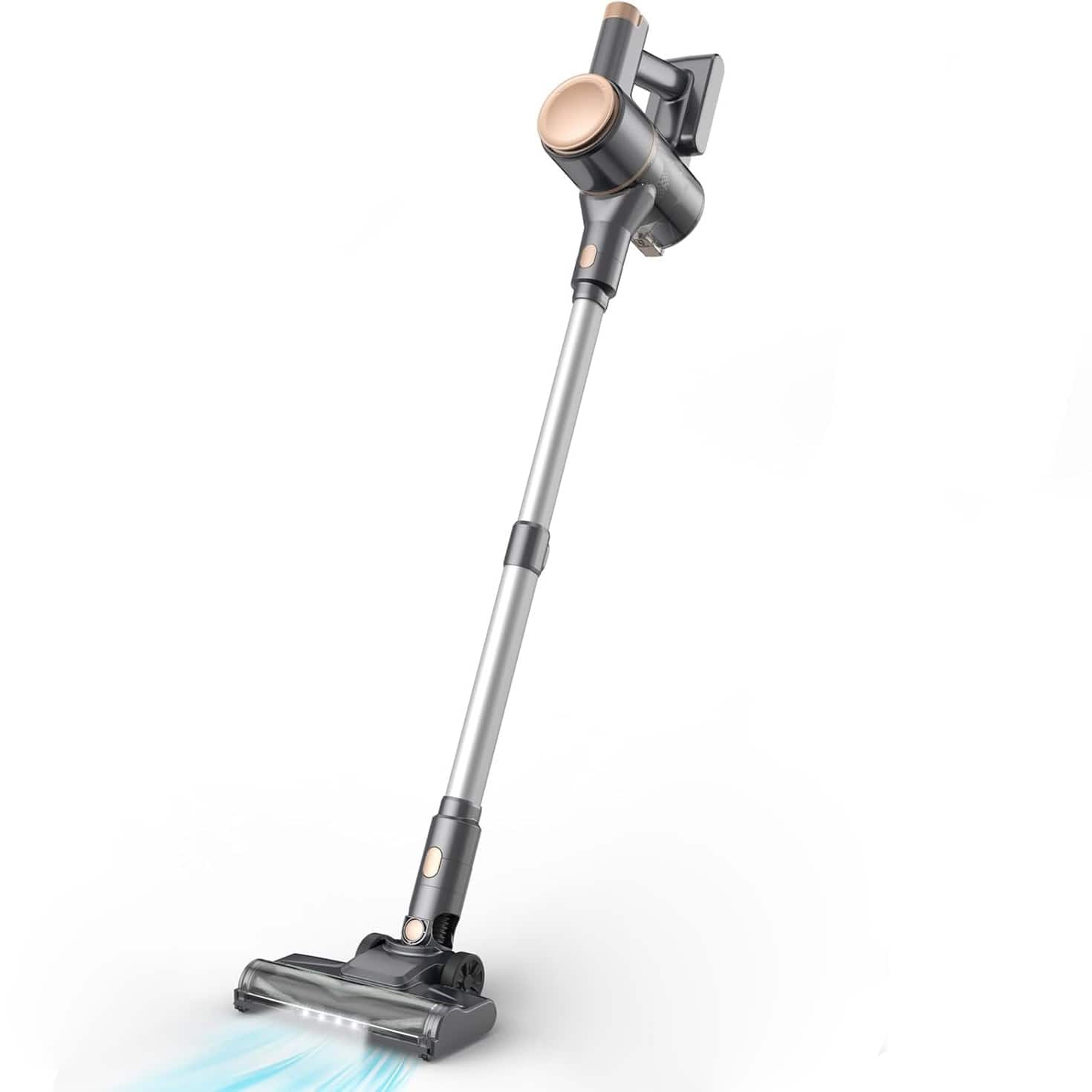 YOMA - N8 Cordless Vacuum Cleaner, Lightweight Stick Vacuum with Powerful Suction, 2200mAh Battery, 40 Mins Runtime - GOLDEN