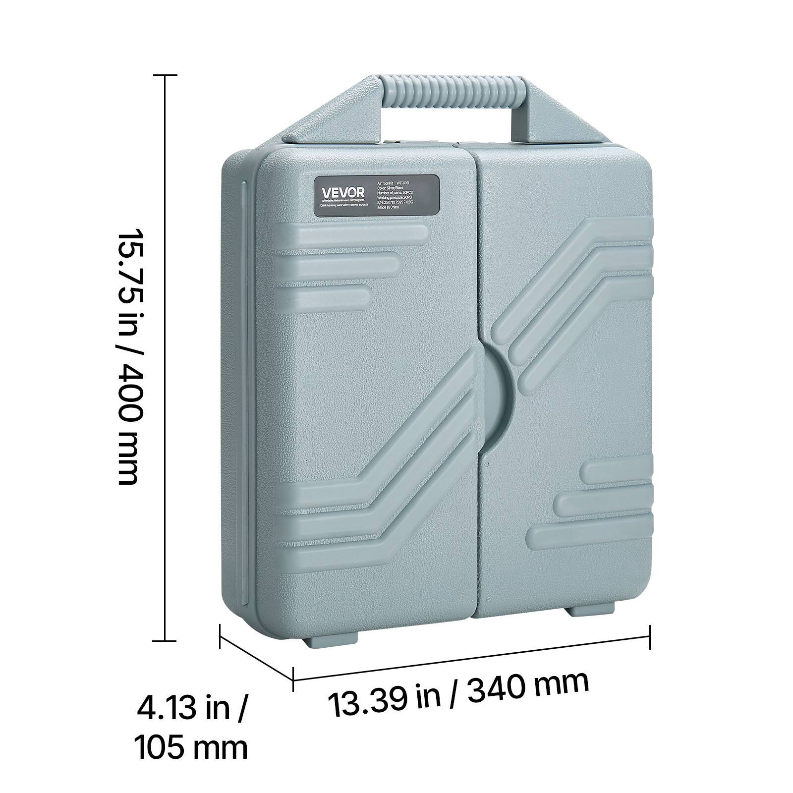 15.75 in / 400 mm  
4.13 in / 105 mm  
13.39 in / 340 mm