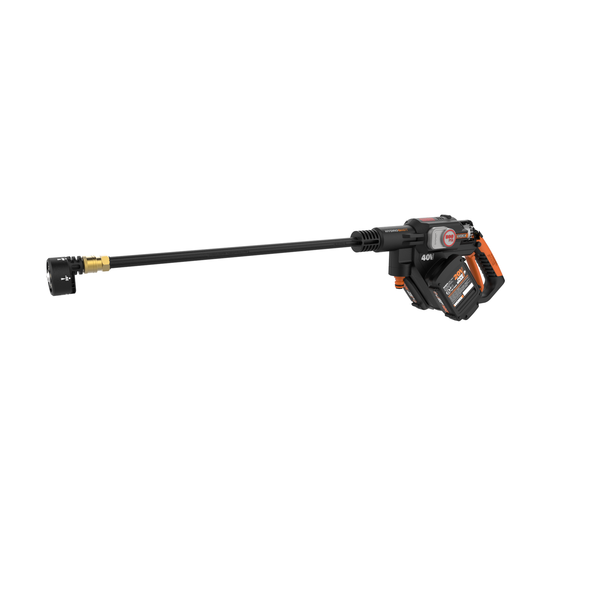 Front. WORX - Nitro WG647 40V Hydroshot 800 Max PSI Cleaner - Black.
