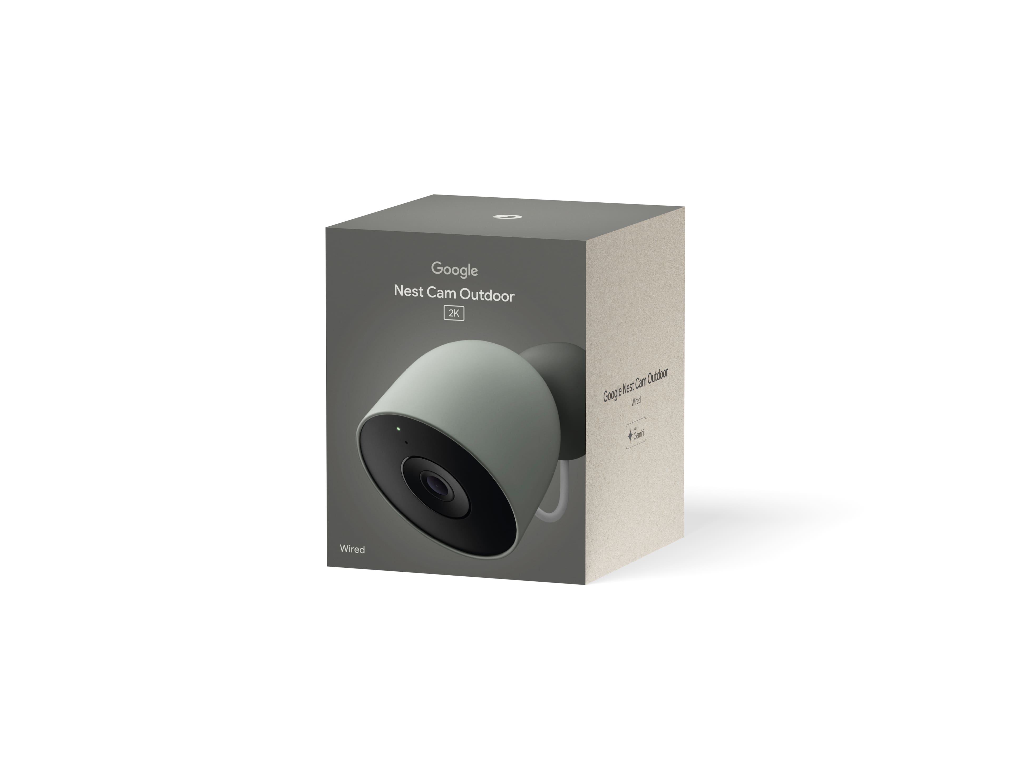 Google Nest Cam Outdoor (wired, 2nd gen) 2K Video and Gemini 1