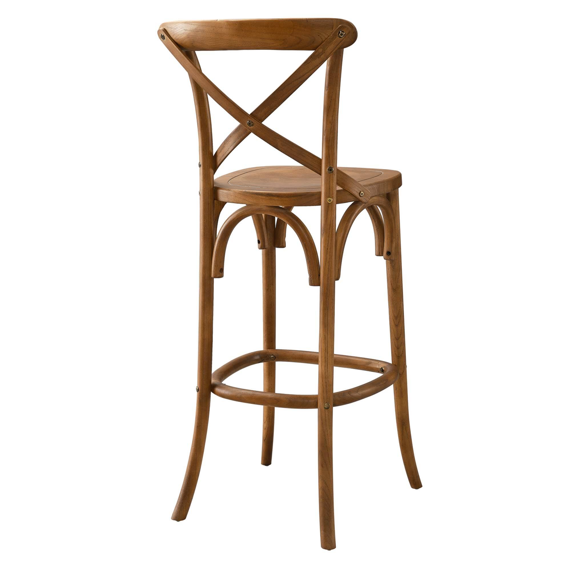 Back. Modway - Gear Bar Stool - Brown.