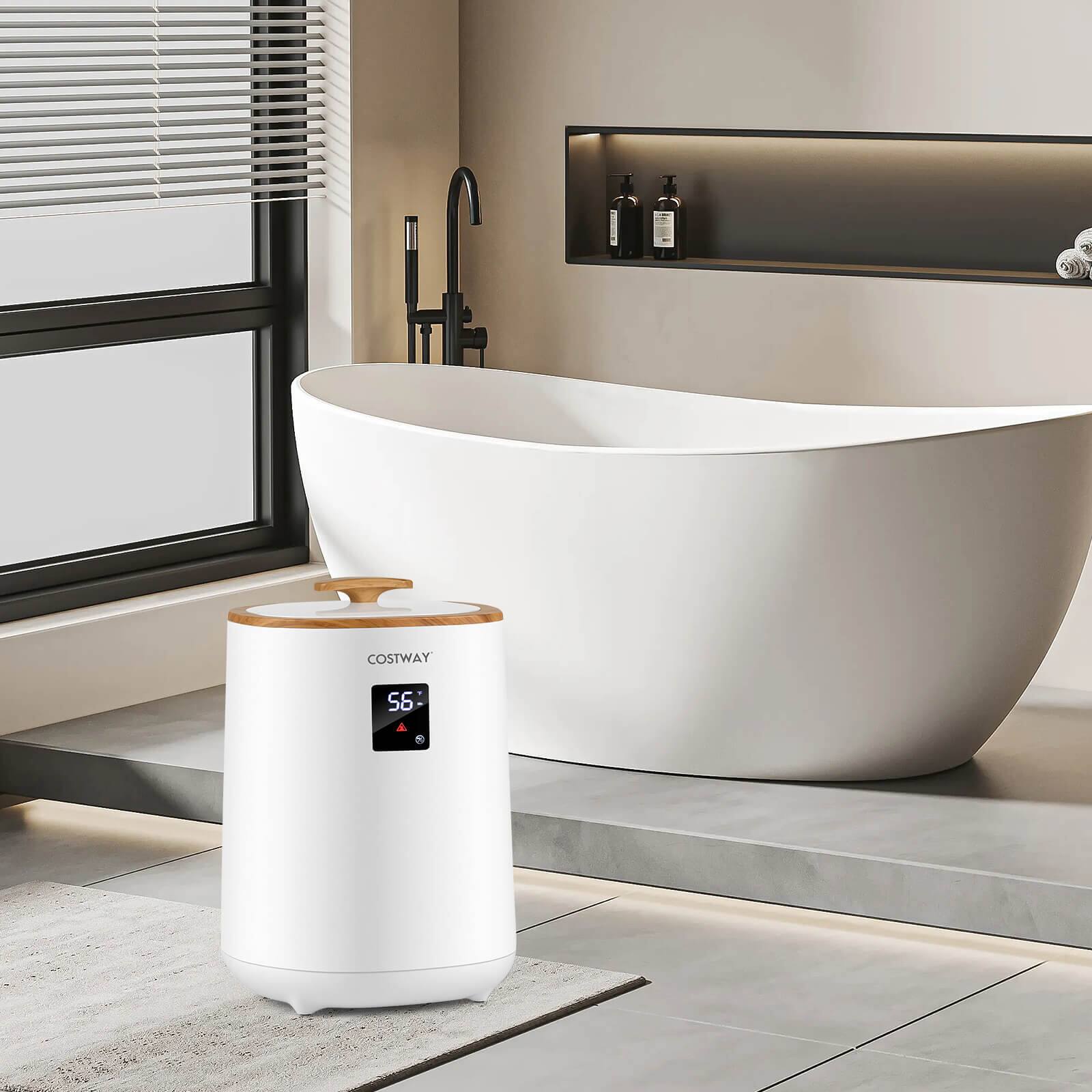 Alt View 3. Costway - Costway 18L Towel Warmer for Bathroom with LED Display Auto Shut off for 2 40" x 70" Towels - White.