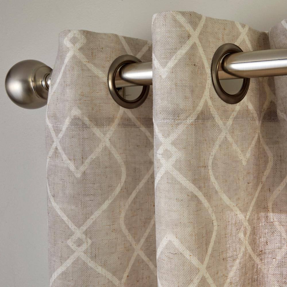 Angle. SKL Home - SKL Home By Saturday Knight Ltd Chainlink Window Curtain Panel - 52" x 63" Linen - Linen.