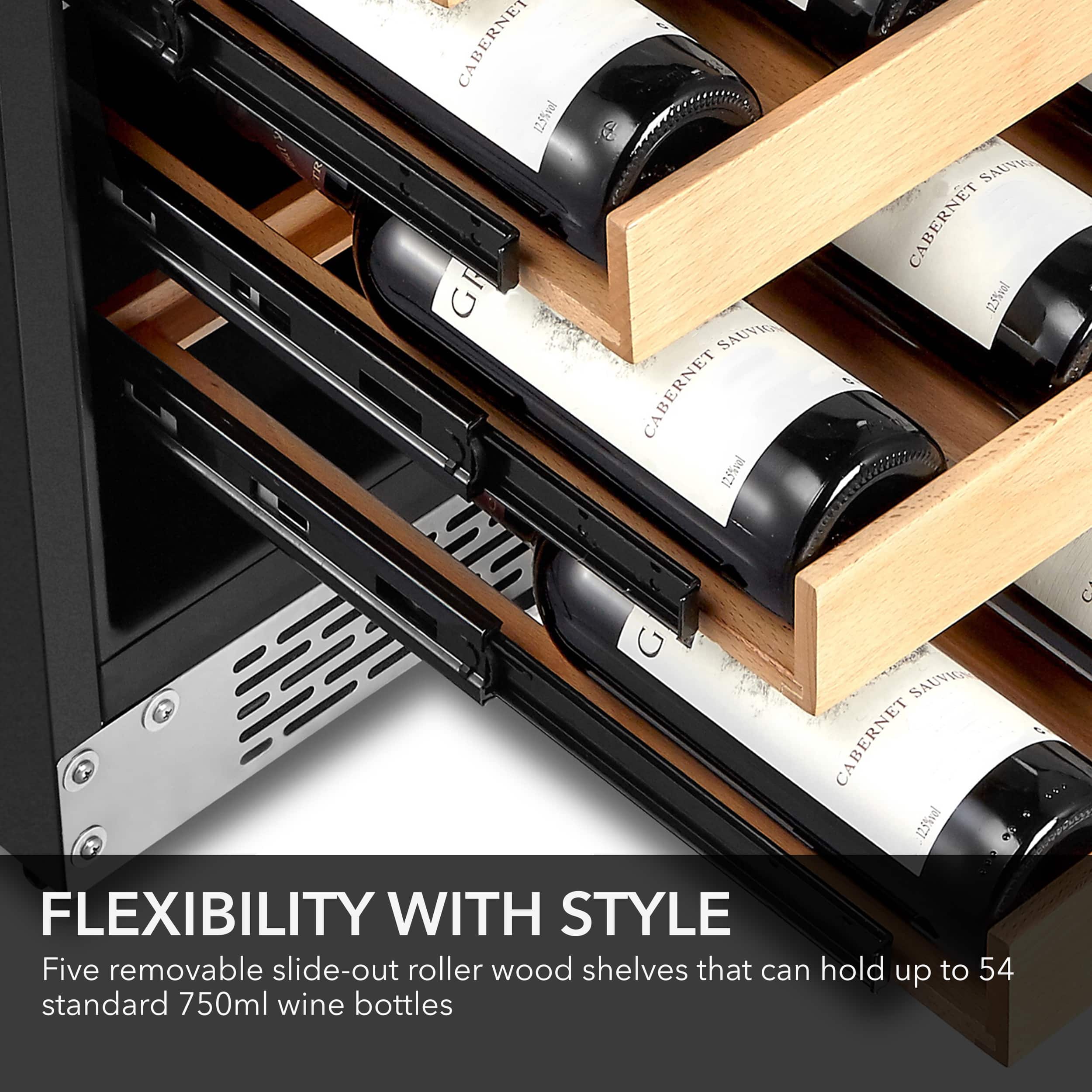 Alt View 12. Whynter - 54-Bottle Wine Refrigerator - Black.