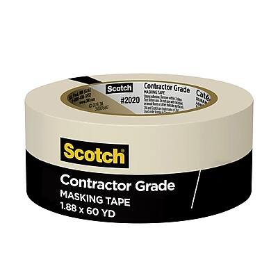 Scotch - Contractor Grade Masking Tape, 1.88" x 60 yds., (2020-2A-BK) - Beige