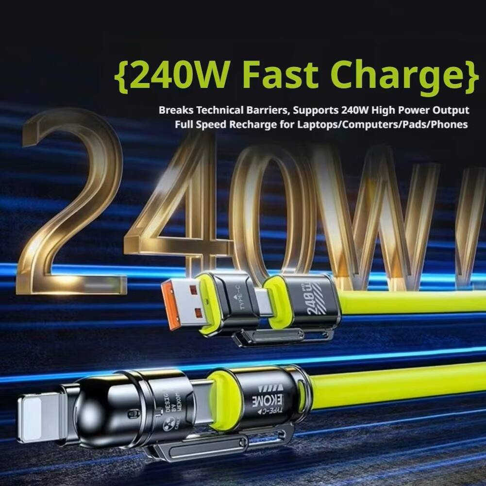 {240W Fast Charge} Breaks Technical Barriers, Supports 240W High Power Output Full Speed Recharge for Laptops/Computers/Pads/Phones