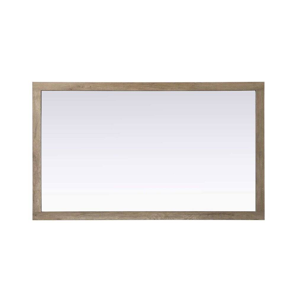 Alt View 1. Elegant Kitchen and Bath - Noah Wooden Rectangle Mirror 60 x 36 in Natural Oak - Natural Oak.