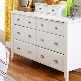 Hivvago - 6-Drawer Dresser Traditional Design - White
