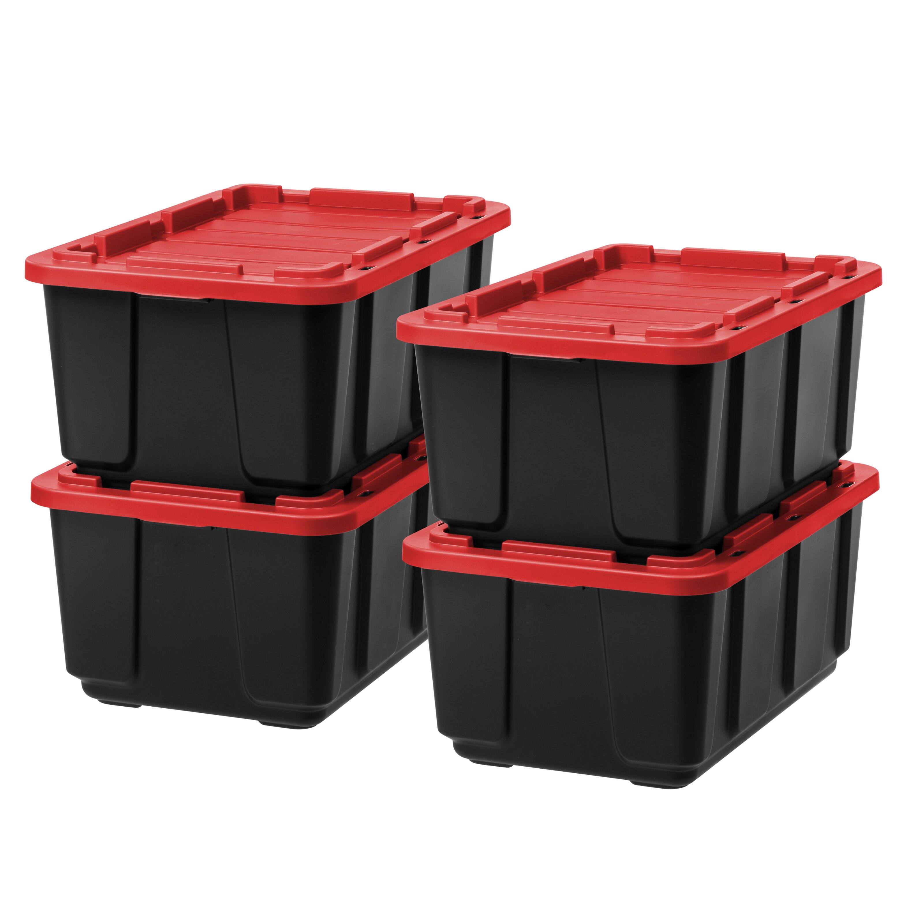 IRIS USA 27Gal/108Qt Large All Weather Heavy Duty Stackable Storage ...