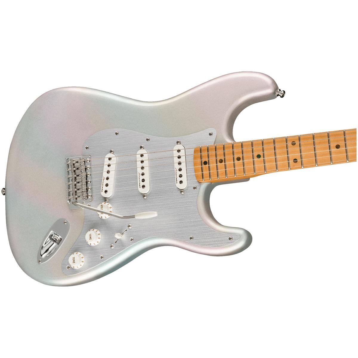 Alt View 3. Fender - Fender H.E.R. Stratocaster Electric Guitar, Maple Fingerboard, Chrome Glow.