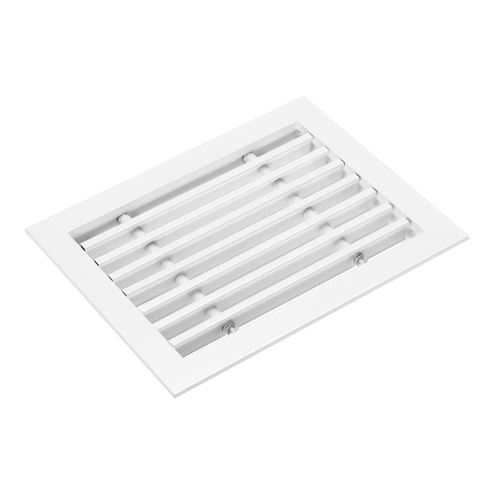 Unique Bargains - 8x6 Inch Linear Bar Air Vent Grille, Removable Aluminum Register Cover Diffuser for Ceiling or Sidewall HVAC - White