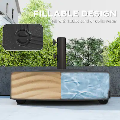 Outsunny Patio Umbrella Base with Wheels, Outdoor Umbrella Stand Holder for 1.5"/1.9" Poles for Lawn, Poolside, Black 84D-467V00BK - Best Buy Outsunny Patio Umbrella Base with Wheels, Outdoor Umbrella Stand Holder for 1.5"/1.9" Poles for Lawn, Poolside, Black 84D-467V00BK - Best Buy