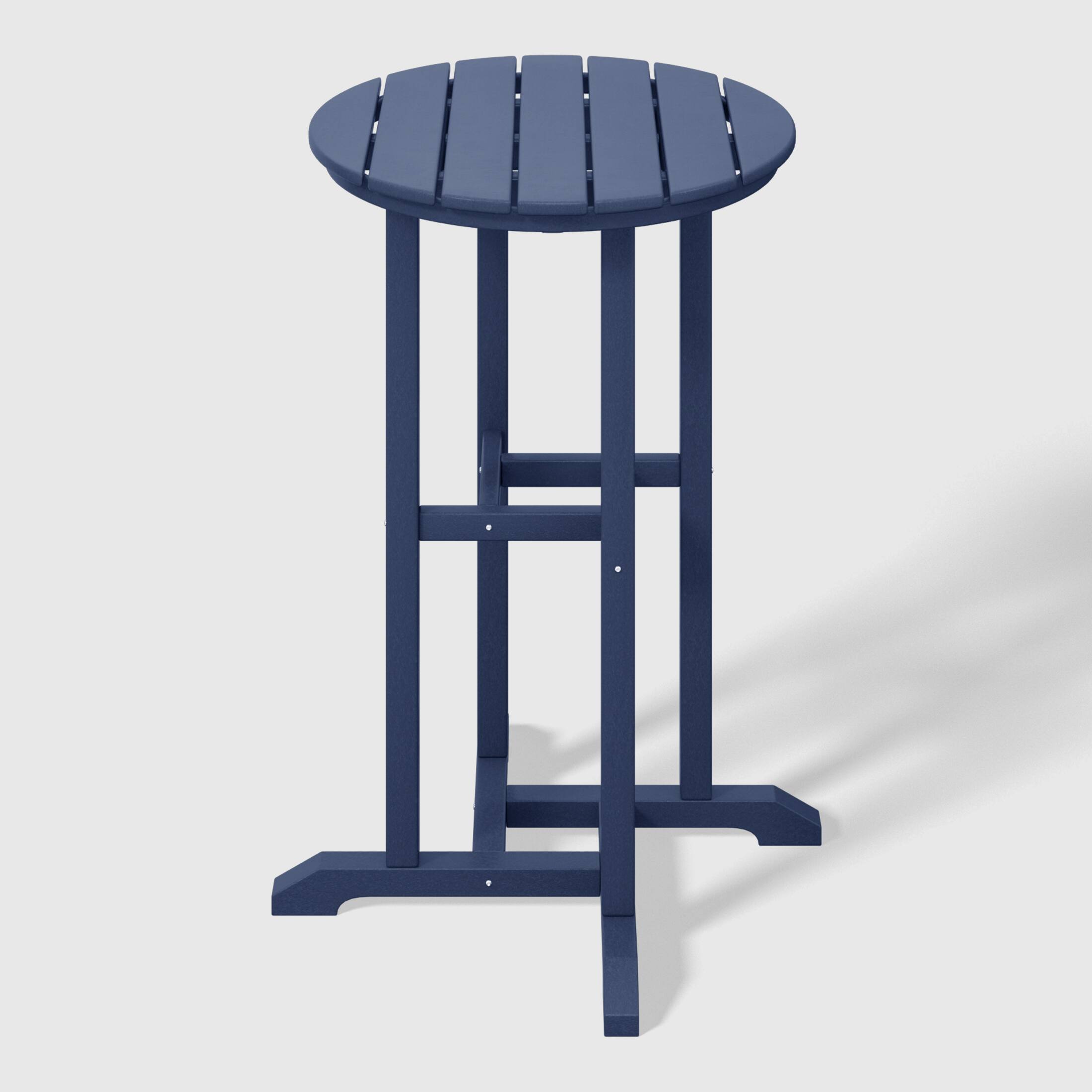 Back. WestinTrends - WestinTrends Malibu 37" Counter Height Round Outdoor Patio Bistro Bar Table - Navy Blue.