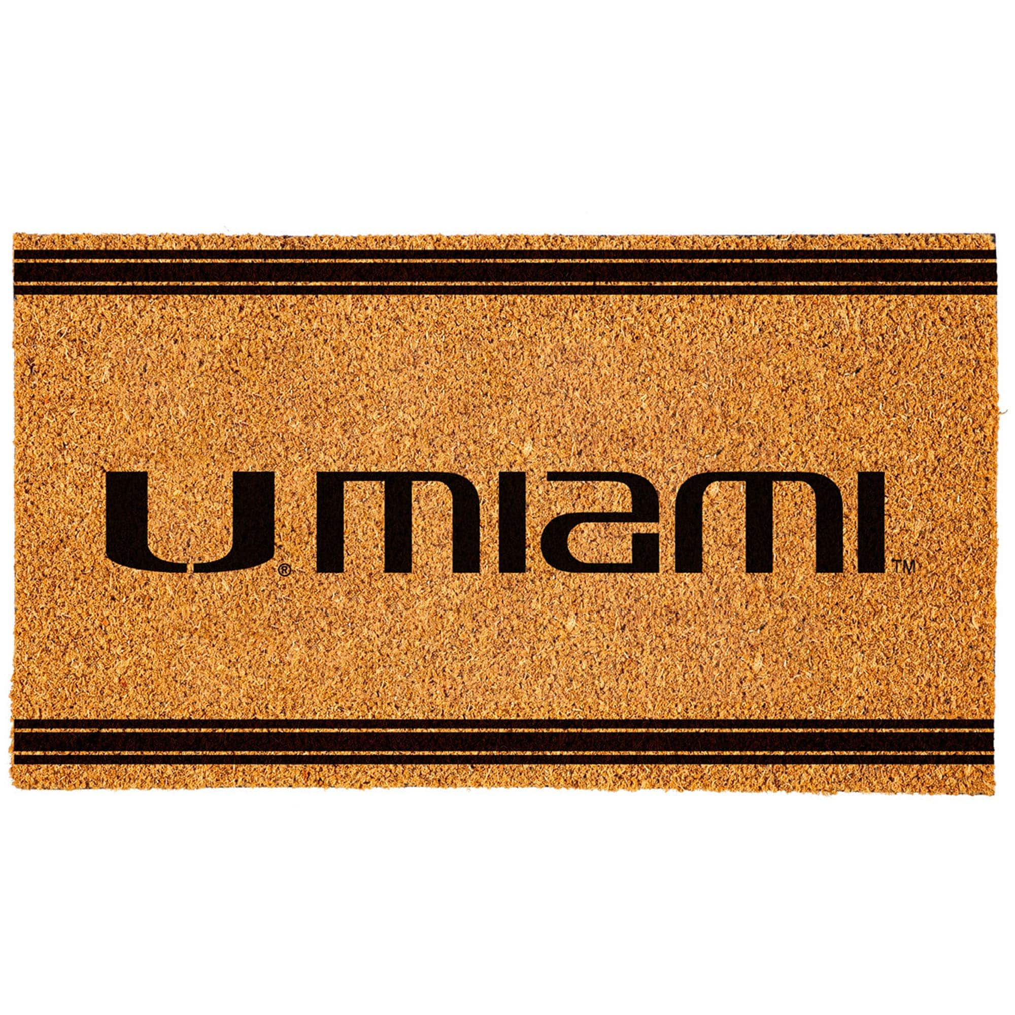 Evergreen Enterprises - Miami Hurricanes 16" x 28" Logo Turf Mat - Multicolor