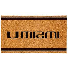 Evergreen Enterprises - Miami Hurricanes 16" x 28" Logo Turf Mat - Multicolor