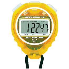 Accusplit - A601X Pro Survivor Stopwatch with Special Million Cycle Switches | Extra Large Display with Magnum XL Digits - Lemon