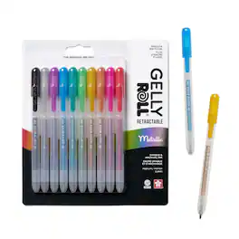 Sakura - Gelly Roll Retractable Gel Pens, Metallic Assorted, 10 Pens