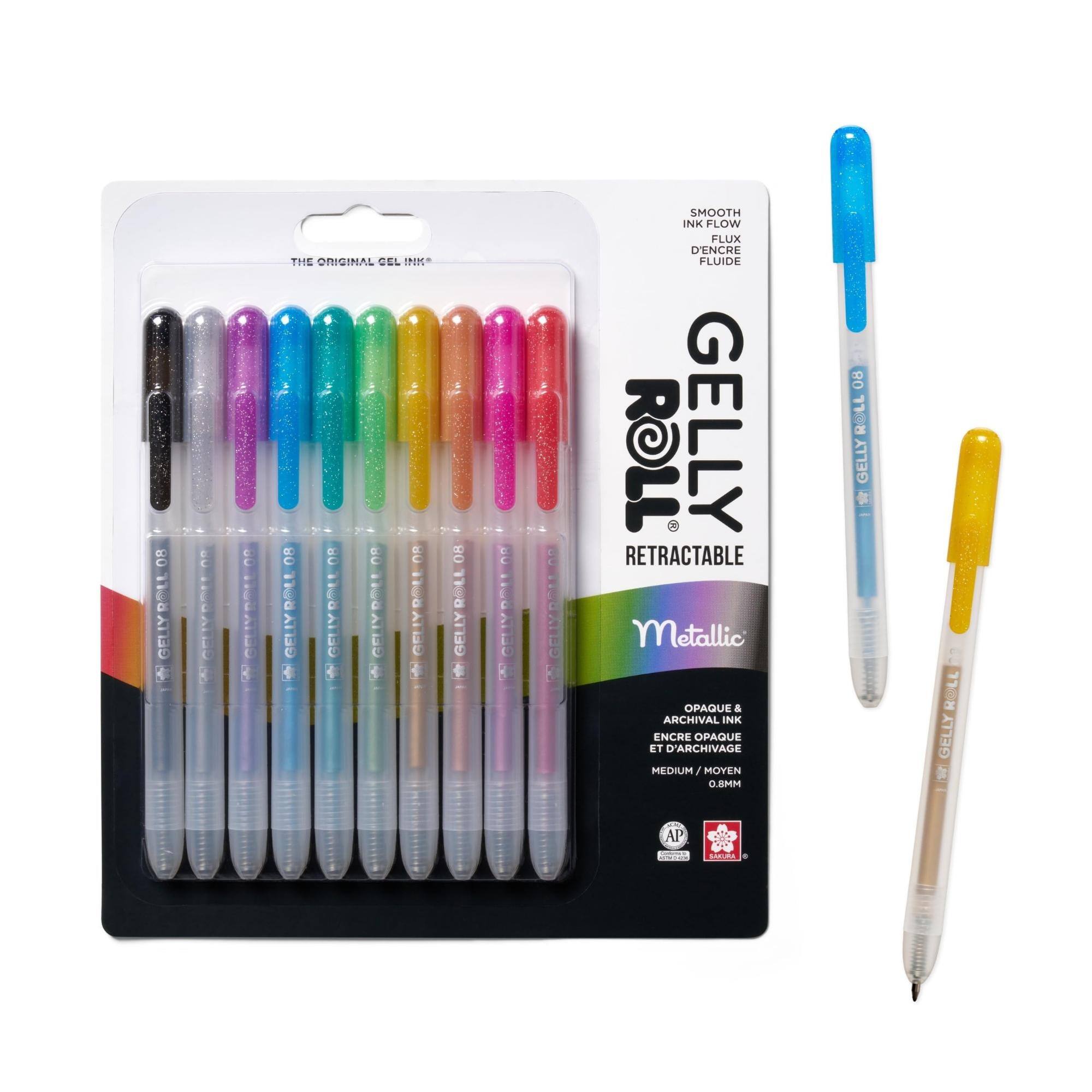 THE ORIGINAL GEL INK®  
1917-000  
GELLY.RU  
SMOOTH INK FLOW  
FLUX D'ENCRE FLUIDE  
RETRACTABLE ROLL GELLY  
Metallic OPAQUE & ARCHIVAL INK  
ENCRE OPAQUE ET D'ARCHIVAGE  
MEDIUM/MOYEN / MM8.0  
08 ROLL GELLY  
ROLL GELLY  
AP  
CARIADA