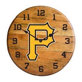 Imperial - Pittsburgh Pirates Oak Barrel Clock - Multicolor