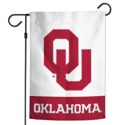 Front. WinCraft - Oklahoma Sooners 12" x 18" Applique Garden Flag - Multicolor.