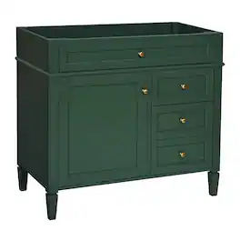 Boyel Living - 36 Inch Modern Bathroom Vanity Cabinet Two Drawers Tip Out No Sink - Green