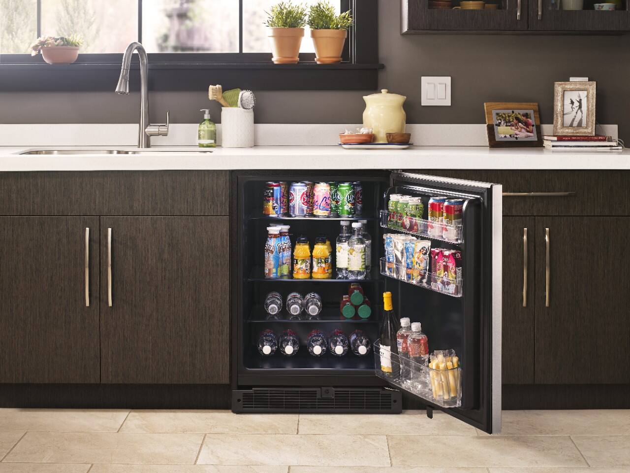 Alt View 7. Whirlpool - 5.1 Cu. Ft. Built-In Mini Fridge - Stainless steel.