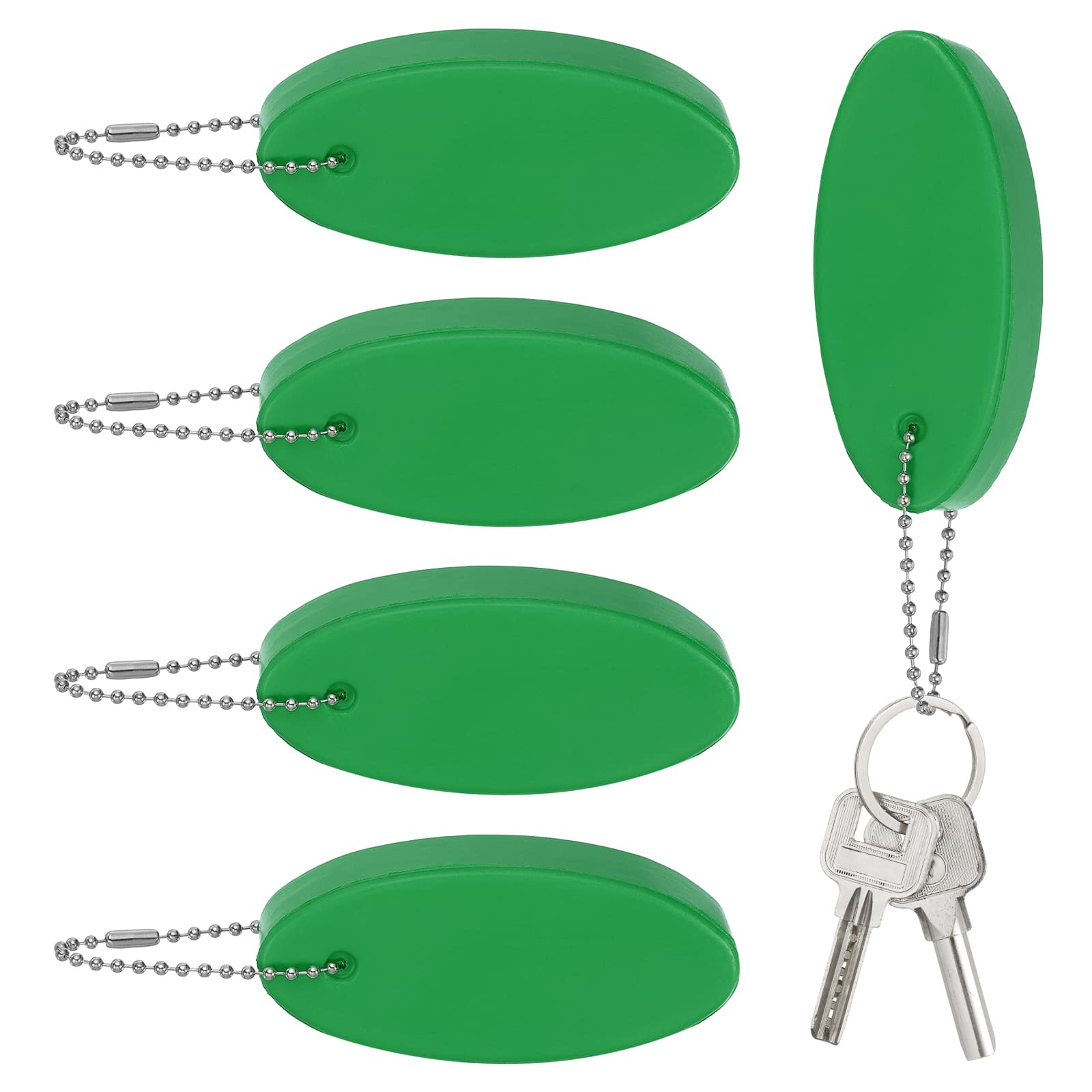 Unique Bargains - Floating Keychain, Bright Color Key Float Keyring Holder Waterproof, 5pcs - Fits Boating/Fishing/Swimming/Water Sports - Dark Green price history on PriceWatchPro