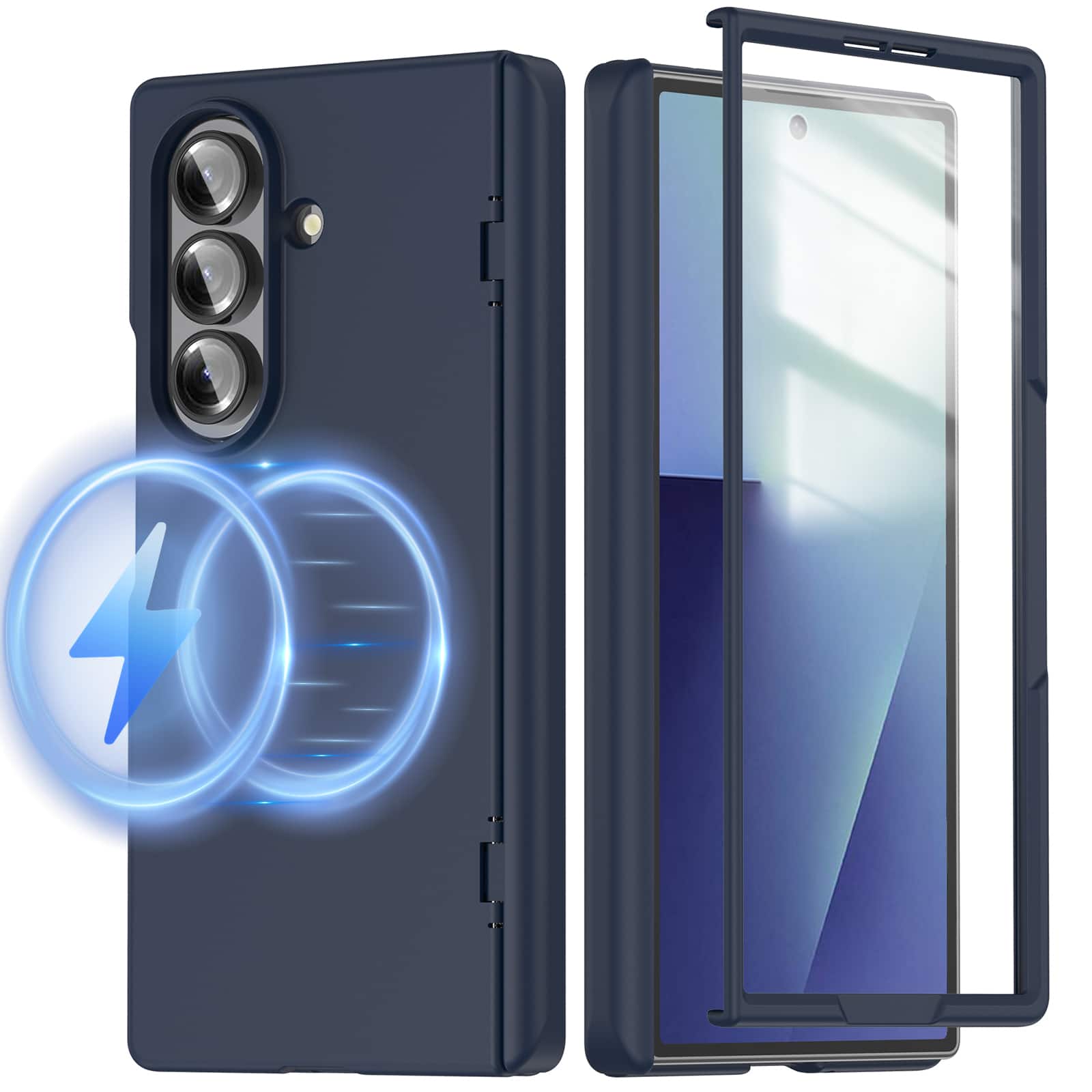 Dteck - Magnetic for Samsung Galaxy Z Fold8 Ultra Case with Screen Protector,Compatible with MagSafe,Full Body Hinge Protection - Dark Blue price history on PriceWatchPro