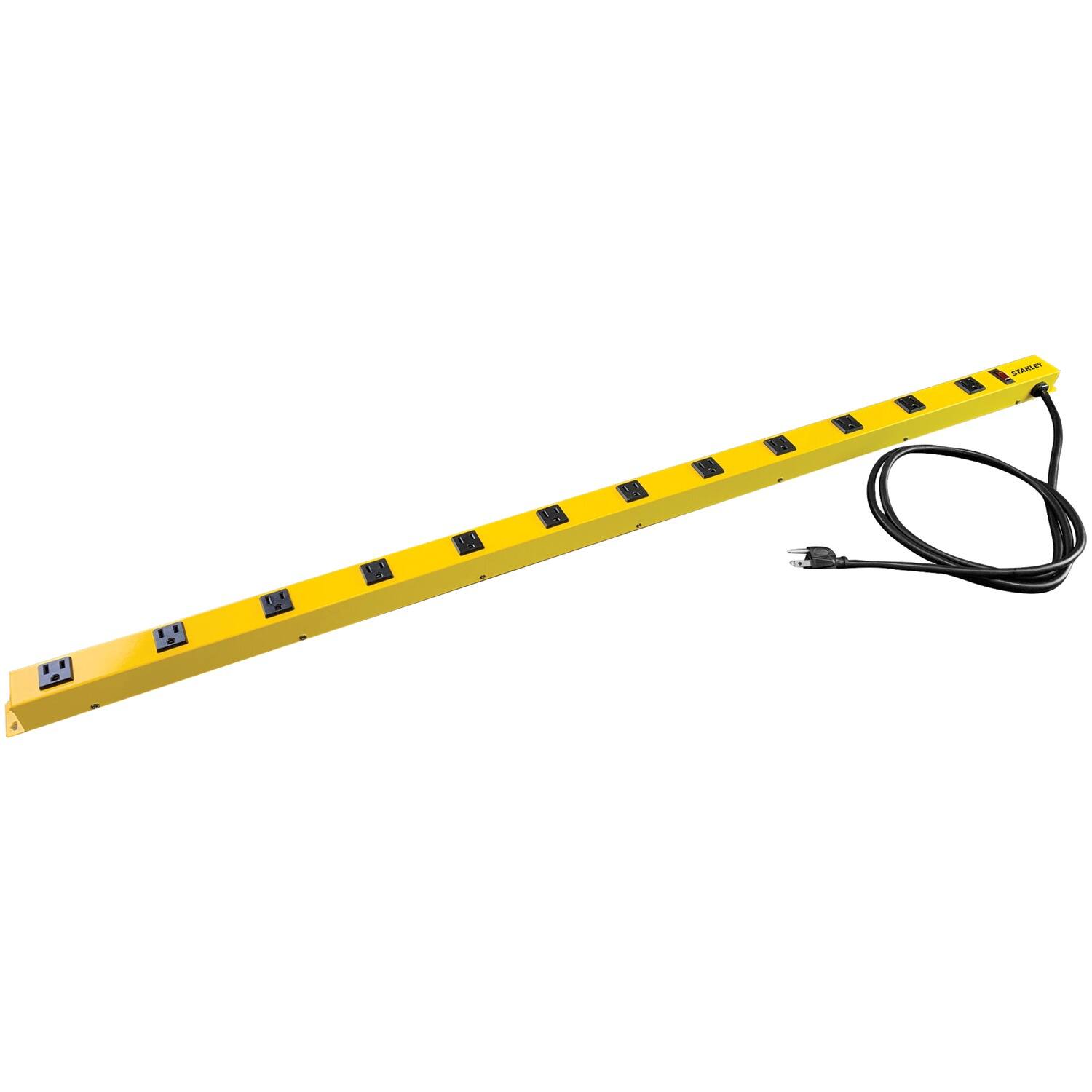 Alt View 1. Stanley - Stanley 31616 Shopmax Pro 600-joules Surge Protector Power Bar, 12 Outlets, 6-ft. Cord, 31616 - Yellow.