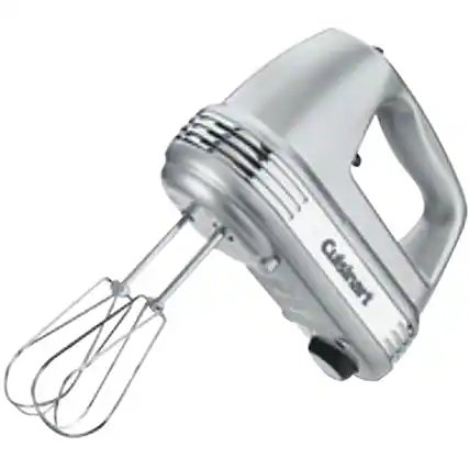 Front. Cuisinart - Power Advantage PLUS 9 Speed Hand Mixer - Brushed Chrome.