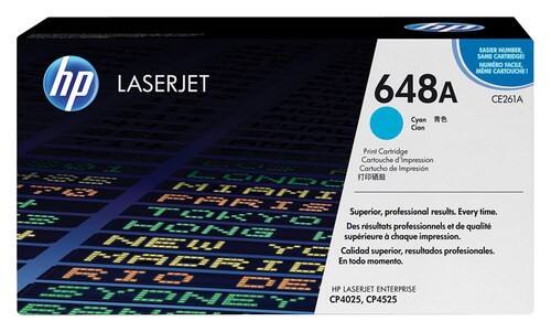 Front Standard. HP - 648A Cyan Original LaserJet Toner Cartridge.