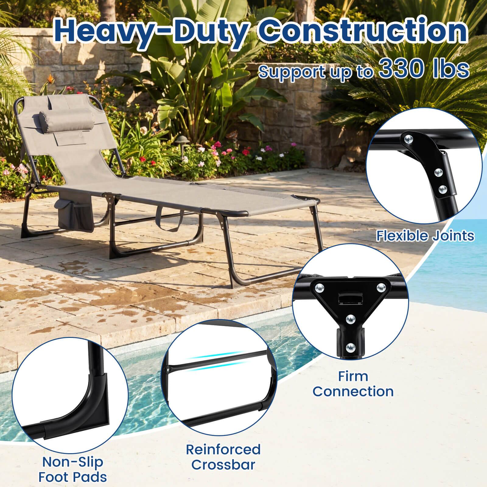 Heavy-Duty Construction Support up to 330 lbs  
Flexible Joints  
Firm Connection  
Non-Slip Foot Pads  
Reinforced Crossbar