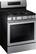 Angle. Samsung - Flex Duo 5.8 Cu. Ft. Self-Cleaning Freestanding Gas Convection Range - Stainless steel.