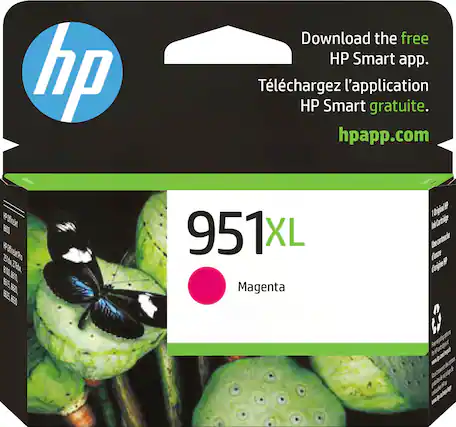 Front. HP - 951XL High-Yield Ink Cartridge - Magenta.