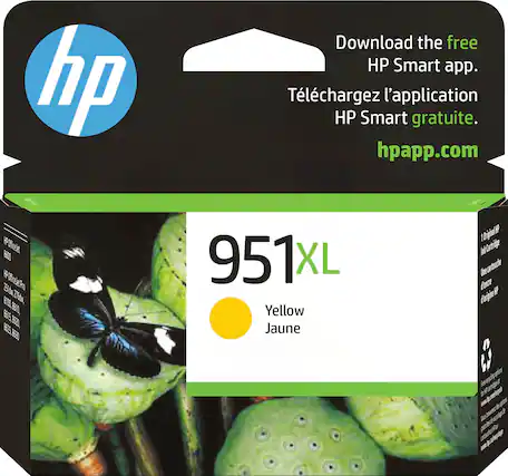Front. HP - 951XL High-Yield Ink Cartridge - Yellow.
