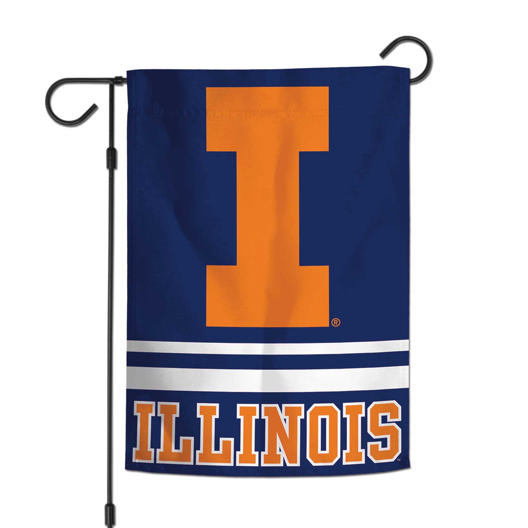 Front. WinCraft - Illinois Fighting Illini 12'' x 18'' Double-Sided College Vault Garden Flag - Multicolor.