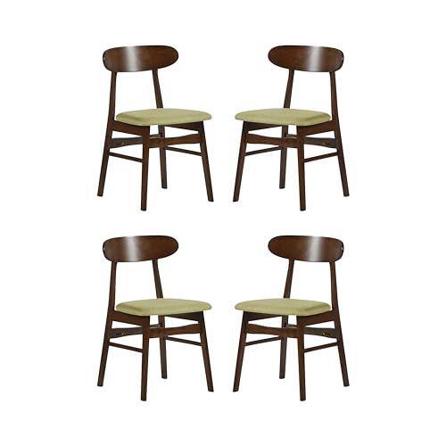 Front. New Classic Furniture - Morocco Green Solid Wood Dining Chair (Set of 4) - Green.