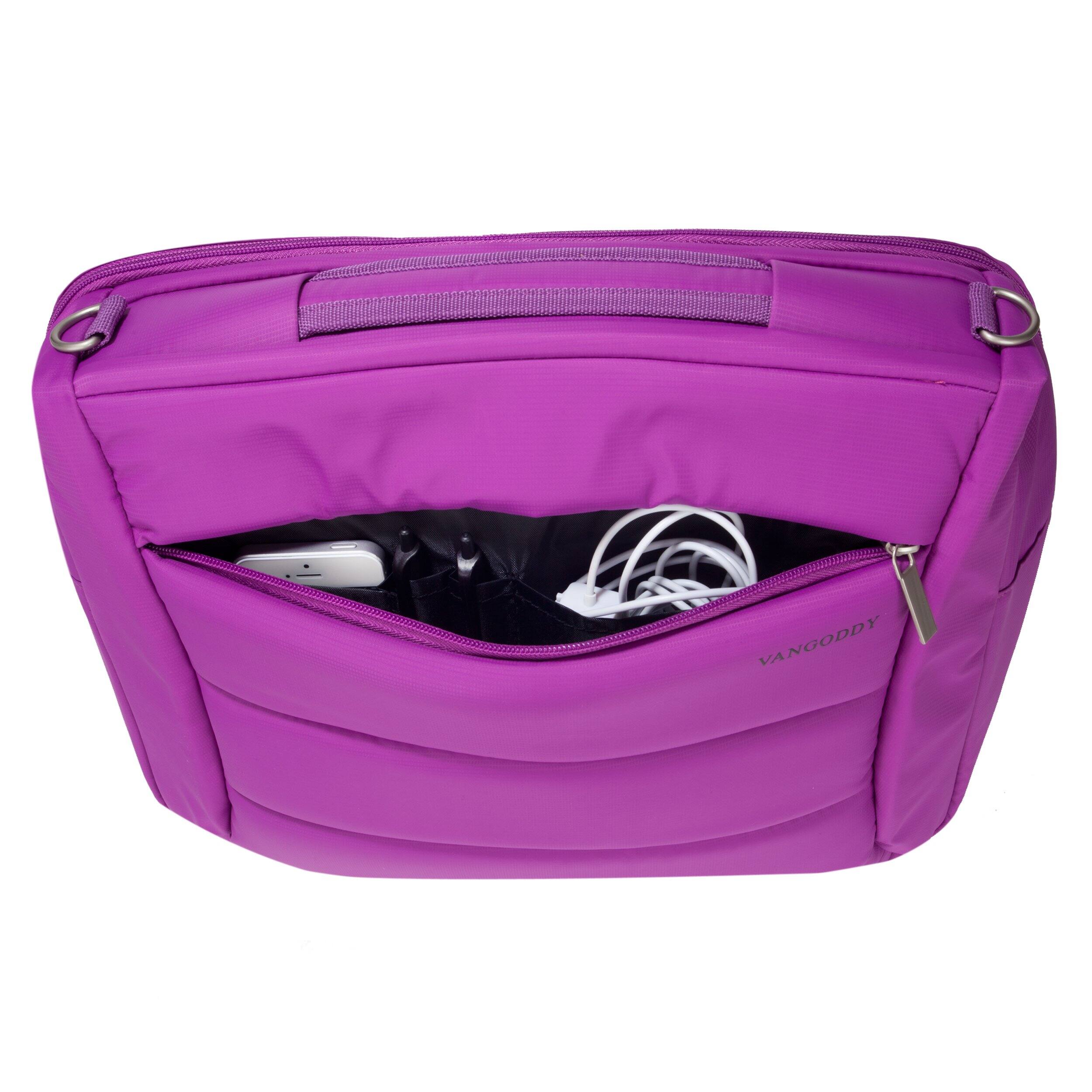 Alt View 5. Vangoddy - 3-in-1 Padded Laptop Bag Messenger Backpack Briefcase Bonni 15-15.6" Laptops Tablets - Purple.