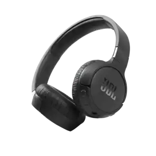 Front. JBL - JBL Tune 660NC - Wireless, on-ear, active noise-cancelling headphones - Black - Black.