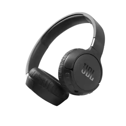 Front. JBL - JBL Tune 660NC - Wireless, on-ear, active noise-cancelling headphones - Black - Black.