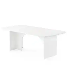 SlickBlue - Modern Extra-Large Executive Home Office Computer Desk with Storage - White
