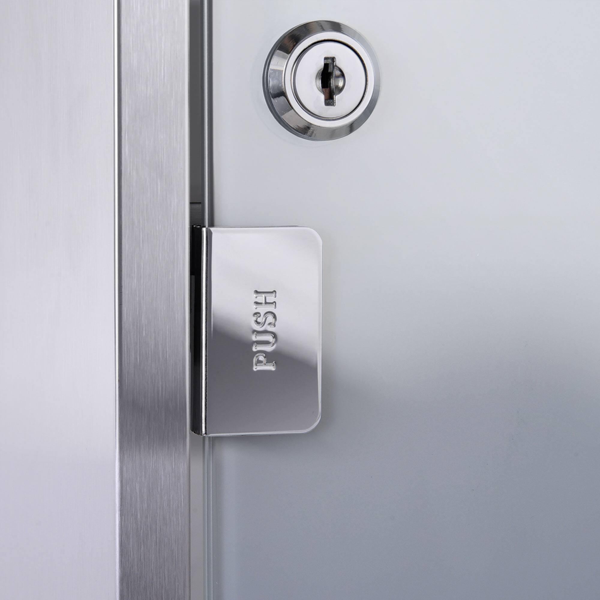 Alt View 6. Homcom - x 20" Lockable Medicine Cabinet - Silver.