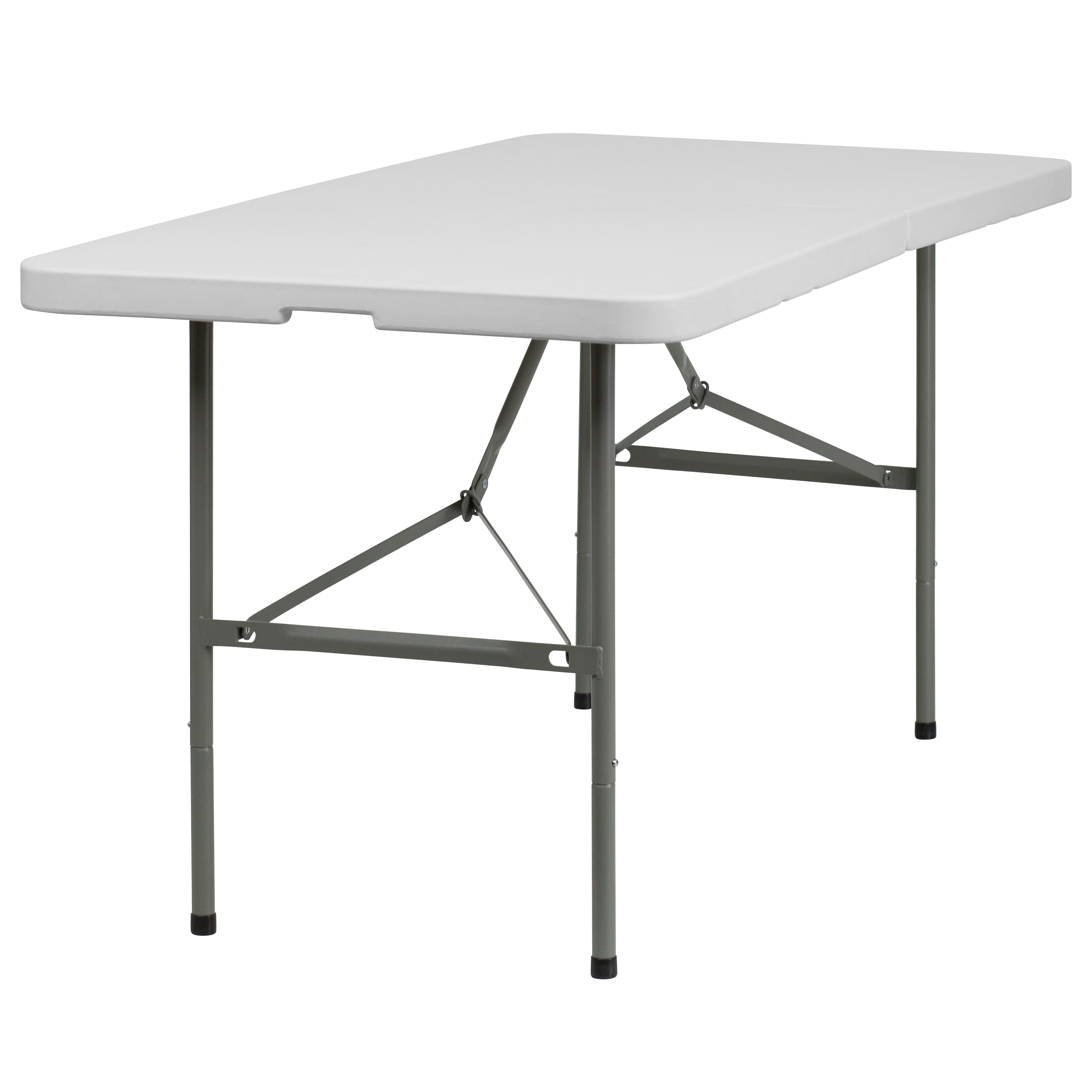 Alamont Home - 5-Foot Bi-Fold Plastic Folding Table - Granite White price history on PriceWatchPro