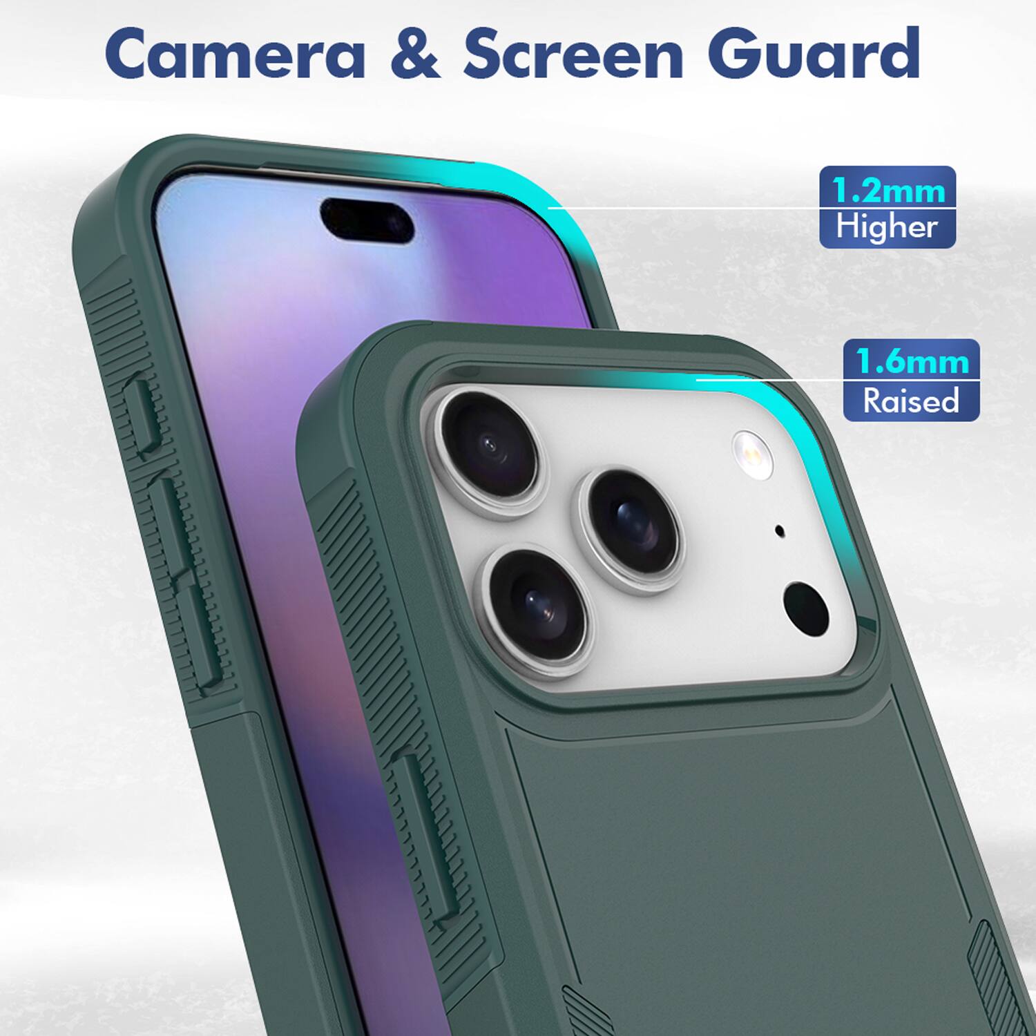 Camera & Screen Guard

1.2mm Higher

1.6mm Raised